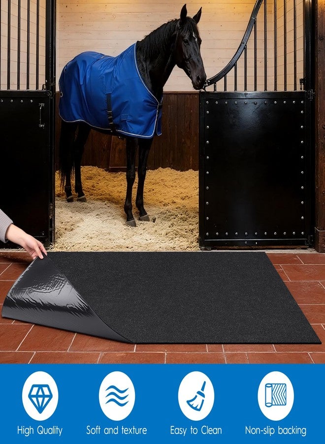 LWFCOEE Horse Stall Mat 4x6 Ft Large Horse Stable Mat Absorbent Non-Slip Washable Floor Mat for Horses Livestock Stables Barns Kennels Garages, Easy to Clean - Image 3